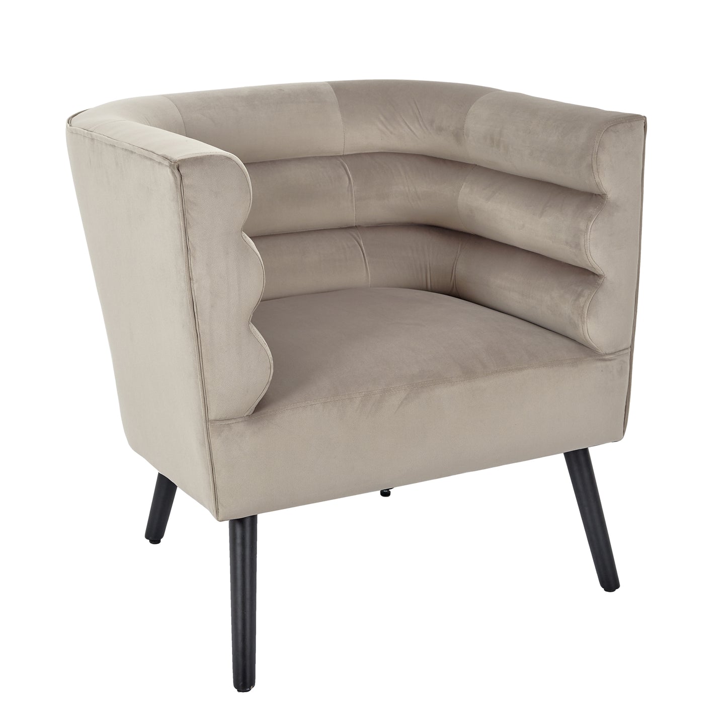 Fauteuil Amelia Velours Taupe